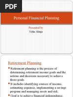 Personal Financial Planning: Presented by