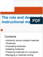 The Role and Design of Instructional Materials