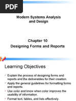 Modern Systems Analysis and Design: Designing Forms and Reports