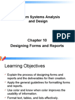 Modern Systems Analysis and Design: Designing Forms and Reports
