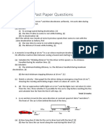 Kinematics Past Paper Questions Solved