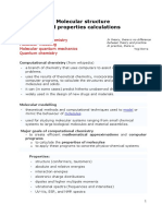 Molecular Structure and Properties Calculations