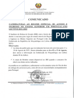 Comunicado Portugal Regimeespecial