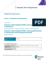 Pearson BTEC Sample Set Assignment Brief