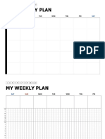 My Monthly Plan: MON TUE WED THU FRI