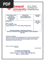 Subject Name & Code Advance Construction Techniques 3 CEN 102 Student Name Dwij Vipulkumar Jani Deep Narsinhbhai Patel Enrollment Number