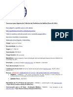 Apostila para Agente de Trânsito de Belford Roxo RJ 2011