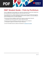 RMIT Student Guide - Folio by Portfolium