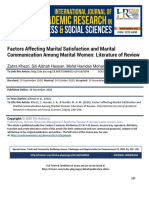 Factors Affecting Marital Satisfaction and Marital Communication Among Marital Women - Literature of Review