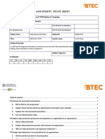 Assignment Front Sheet