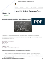 Upgrading An Oracle EBS 12.2.10 Database From 12c To 19c