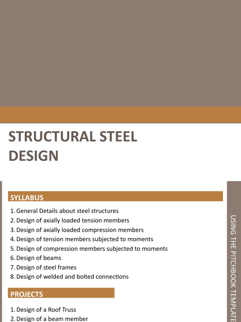 Structural Steel Design Syllabus Guide | PDF | Fracture | Structural Load