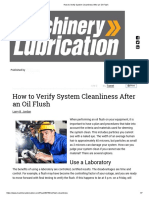 How To Verify System Cleanliness After An Oil Flush