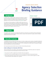 Agency Selection Briefing Guidance: Background