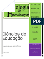 Brochura de Psicologia de Aprendizagem CE 2015