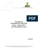 Informe de Gestión FCEUSB (Ene-Mar 2011)