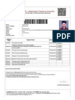 Dr. A.P.J. Abdul Kalam Technical University: Even Sem 2020-21 Online Examination Admit Card