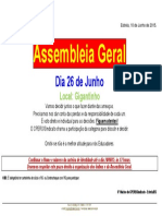 Assembleia Geral 26 de Junho - Importante