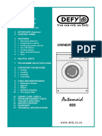 Defy Automaid 600 Washing Machine Owner S Manual Optimized