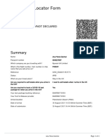 Passenger Locator Form: Amber