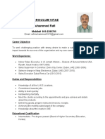 Curriculum Vitae Muhammed Rafi: Mobile# 055-2285705