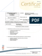 Certificat NF N° 02-01.36 - Emission du 01-01-2019