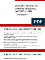 The Muddling Nineties: Benazir Bhutto and Nawaz Sharif (1993-1999)