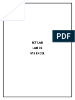 Ict Lab LAB 02 Ms Excel