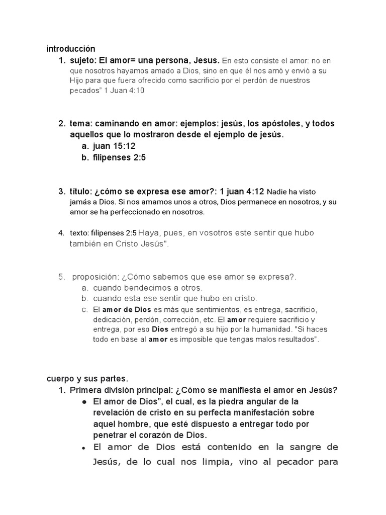 Sermon Textual | PDF | Amor | Pecado