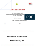 Teoria de Controle: Dr. João Evangelista Neto