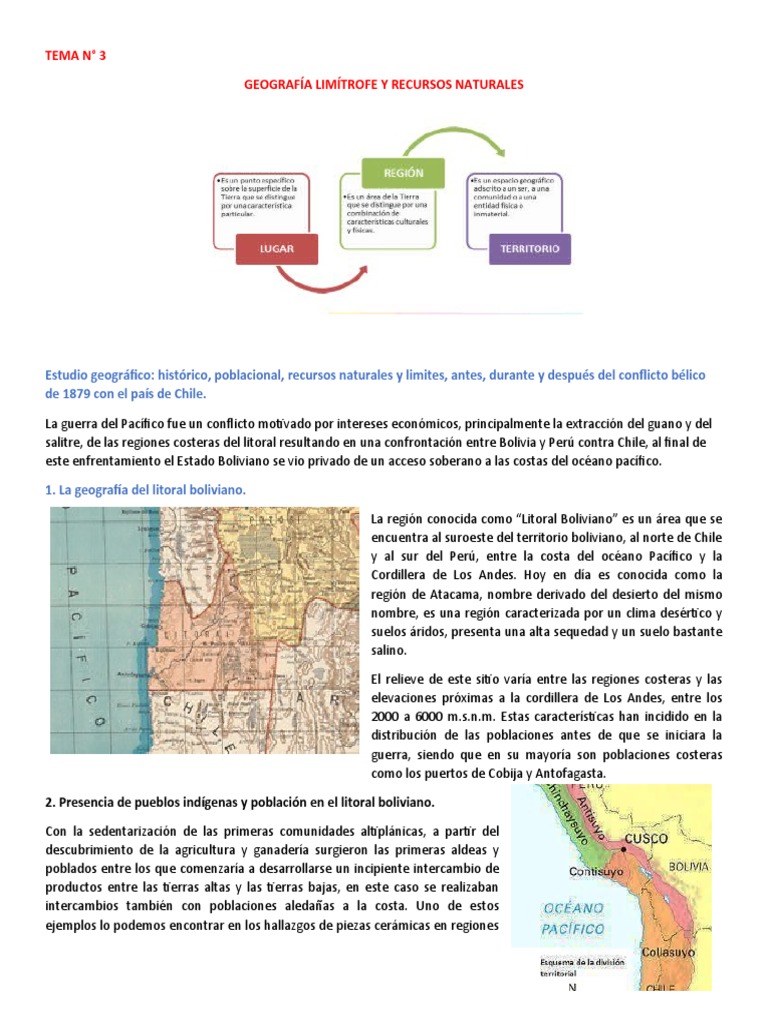 Tema 3 - Geografia Limitrofe | PDF | Bolivia | Chile