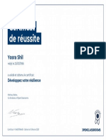 Certificat Developpez Votre Resilience