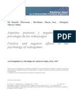 De Sanctis, F. et. al. (2017) - Efectos positivos y negativos en psicologia de VJ