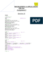 Assignment 4: Computer Programming & Applications (ME-214)