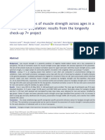 Normative Values of Muscle Strength Across Ages in A Real World' Population: Results From The Longevity Check - Up 7+ Project