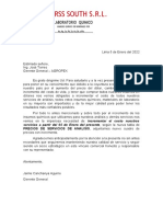 Carta de Incremento de Costo de Servicio