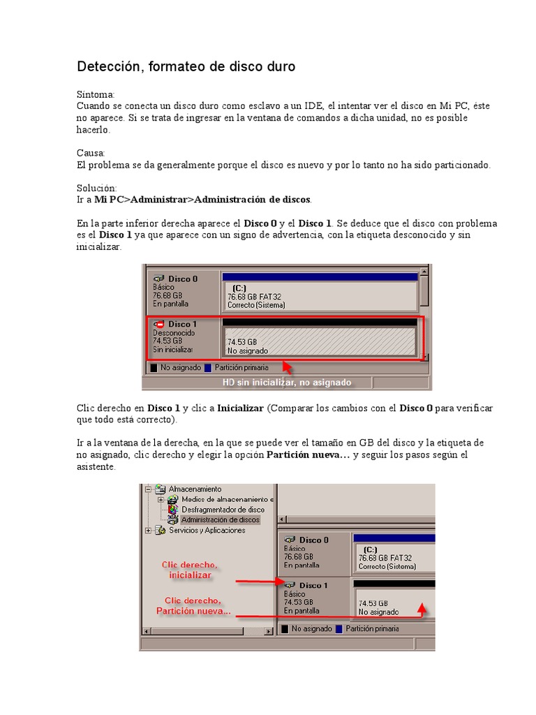 Detectar Discos Duros – PC o Windows no detecta y reconoce disco duro o ...