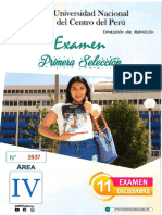 Examen de admisión UNCP área IV