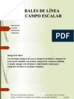 Integrales de línea de un campo escalar