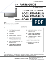 Sharp Lc-32le600e 40le600e 46le600e, Ru, S Parts Guide