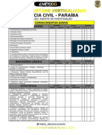 Edital Método Verticalizado PC-PB 2021 (Agente de Investigação)