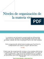 Niveles de Organización de La Materia