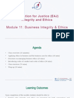 Module 11: Business Integrity & Ethics: Education For Justice (E4J) Integrity and Ethics