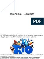 Taxonomia - Exercícios