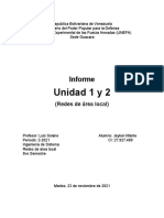 Informe Unidad 1 y 2 Redes de Área Local