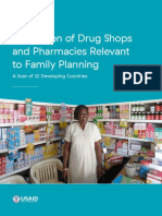 Regulation of Drug Shops and Pharmacies Relevant To Family Planning - A Scan of 32 Developing Countries