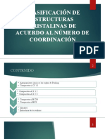 Clasificacion de Estructuras Cristalinas