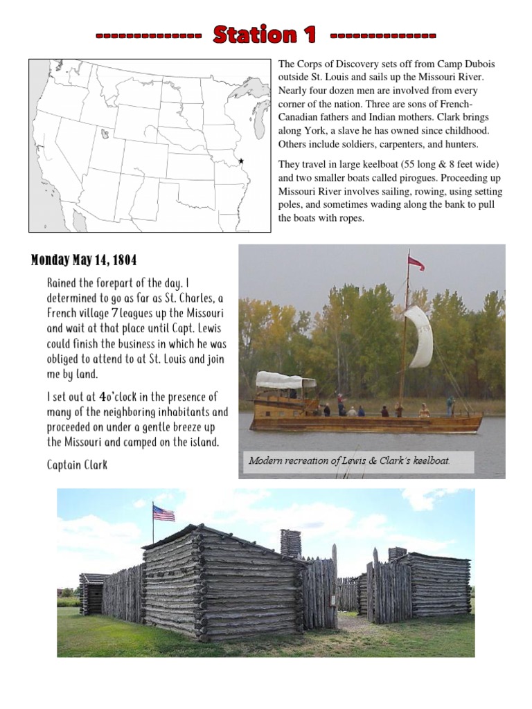 04 - Lewis and Clark Stations Lesson Stations Journal Entries | PDF ...