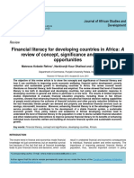 Financial Literacy For Developing Countries in Africa