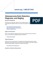 Osteosarcoma Early Detection, Diagnosis, and Staging